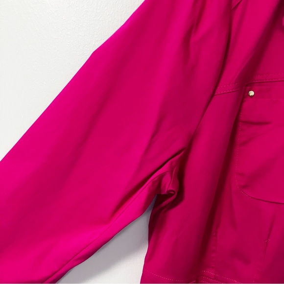 Chicos | Hot Pink Snap Front Jacket 3 - Picture 3 of 4